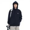 Sudadera con capucha pesada de otoño 2024 con media cremallera para hombre, holgada, de talla grande, chaqueta de moda de primavera y otoño