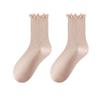 Calcetines de Malla de Verano de Rizo Estilo Ballet Encaje Calcetines de Mujer Medias Transpirables Absorbentes de Sudor Calcetines de Malla Calcetines de Algodón Industria de Calcetines Zhuji