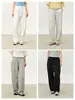 Pantalones de Mujer Aboutsea Primavera Cintura Elástica, Algodón Peinado Lavado, Adelgazantes Versátiles de Felpa Casual Curvos para Mujer