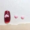 Decoraciones Populares para Uñas con Corazones Mini de Color Sólido, Versátiles y Brillantes Accesorios 3D de Corazón Portátiles para Uñas y Cabello, Decoraciones de Resina