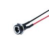 Yigao DC5521 diapasón negro con acoplamiento roscado conector hembra dc022B puerto de carga enchufe con cable de conexión cable de alimentación