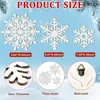 Nuevo Colgante de Madera Blanco Copo de Nieve Decoración de Pared para Fiesta de Navidad Colgante para Árbol de Navidad