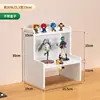 Expositor de figuras tipo escalera de escritorio con cajones, caja ciega Pop Mart caja de almacenamiento, organizador de papelería para escritorio de estudiante