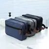 Bolsa de tocador simple para hombre para exteriores transfronteriza, bolsa de almacenamiento de productos para el cuidado de la piel de viaje, bolsa cosmética portátil de doble capa a prueba de humedad