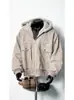 Jaqueta de Algodão Nova de Inverno Acolchoada Quente com Textura de Mármore para Homens, Casaco com Capuz Versátil Solto Águia da Montanha Tendência