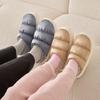 Pantufas de Algodão Impermeáveis Antibacterianas Lidani para Mulheres com Cobertura de Calcanhar, Novo Modelo 2025, Sapatos de Algodão Quentes e Felpudos para Homens para o Inverno