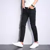 Calças jeans brancas para homens 2023 slim fit rasgadas jeans masculinos para adolescentes calças skinny elásticas peça única atacado
