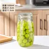 Fivela de Aço Inoxidável Pote de Vidro Doméstico Vinho de Frutas Caseiro Pote para Vegetais em Conserva Geleia de Limão Armazenamento de Grãos de Chá Garrafa Selada