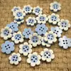Botones de Resina Flor Azul Bebé Ropa de Bebé Botón Abrigo Cárdigan Decoración Suéter Infantil Botón Accesorios