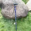 Bastón de Trekking Plegable para Viajes al Aire Libre Bastón Telescópico Recto con Mango Impreso Bastón para Caminar para Personas Mayores Bastones para Senderismo y Escalada para Personas Mayores