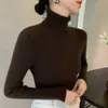 Suéter de cuello alto de alta gama y elegante para mujer, nueva colección otoño/invierno 2026, corte ajustado, adelgazante, tejido, capa base engrosada