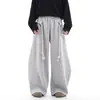 Diseño Único Hecho a Mano Cuerda Gruesa Pantalones de Pierna Ancha Scimitar para Hombre Pantalones Deportivos Retro Americanos Sueltos de Largo Hasta el Suelo Pantalones de Chándal Casuales