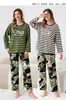 Temporada de calças compridas confortável pele comércio exterior gola redonda pijama feminino outono algodão pode ser usado fora blusa de frio estilo roupas de casa primavera outono manga longa casual