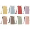 Adecuado para Funda de Teléfono iPhone 17 Pro, Funda de Cuero con Espejo de Maquillaje Apple 16, Funda Protectora tipo Flip con Correa de Patrón de Lichi 15