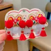 Acessórios de Cabelo Estilo Chinês Dinastia Han 2025 Novo Laço com Franja para Meninas Presilha de Cabelo Estilo Antigo Presilha de Cabelo Fofa para Menininhas