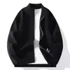 Recomendação de Item Quente Moda Tendência Cardigan de Gola Alta Grossa Tricô Suéter. Tricô Fino Masculino Peça Externa de Tricô Fino