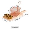 Contenedor para papas fritas con bandeja de madera, juego de vajilla, mini cesta creativa americana para papas fritas, cesta para pollo frito, cesta para snacks, plato de carga