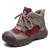 Jie shu fondo grueso 2023 Invierno nuevo costuras versátil moda casual zapatos de algodón capa superior piel de vaca simple cómodos zapatos de mujer
