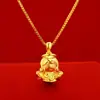 Pingente de anjo em ouro de areia do Vietnã feminino mão rápida fornecimento ao vivo pingente de colar de piano sólido de precisão imitação 3D duro Ouro