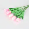 Mini flor de tulipán PU de alta venta, flor artificial para decoración de bodas, interiores del hogar, accesorios para fotografía de flores artificiales, adornos