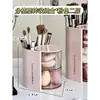 Caixa de Armazenamento de Esponja de Pó 2 em 1 Suporte Rotativo de Armazenamento para Pincéis de Maquiagem de Mesa Dormitório Balde de Armazenamento para Beauty Blender