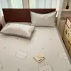 Conjunto de Três Peças de Tapete Refrescante Jacquard de Gatinho Fofo, Qualidade A de Grau Bebê, Lavável à Máquina, Tapete Macio de Verão, Dobrável