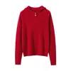 Nuevo Estilo Otoño/Invierno 2026 Suéter con Capucha de Punto Trenzado 100% Cachemir Puro para Mujer, Corte Holgado, Versátil, Suéter Cálido