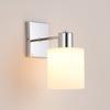 Lámpara de pared de cristal creativa minimalista moderna, lámpara de pared de un solo cabezal con personalidad nórdica para dormitorio