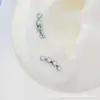 Pendientes de Titanio F136 con Circonita de Cuatro Filas, Tachuelas para Cartílago del Oído, Joyería para Piercings de Aleación de Titanio G23, Tachuelas para Lóbulo del Oído, Tachuelas para Labio