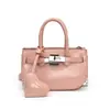 Bolso de Mujer con Cierre Rápido, Bolso Tipo Kelly de un Solo Hombro con Textura Elegante, Nueva Moda para Primavera y Verano, Bolso de Mano Versátil, Bolso Cruzado de Gran Capacidad