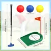 Taco de Golfe Telescópico de 3 Seções para Crianças do Fabricante, Cabeça de Taco Dupla Face de 2 Seções, Haste de Liga de Alumínio, Taco Ajustável
