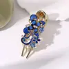 Acessórios de Cabelo Estilo Coreano Grampo de Cabelo Borboleta com Strass Prendedor de Cabelo de Três Pontas Pegador de Cabelo Ornamento de Cabelo Grampo de Cabelo Bico de Pato Venda por Atacado do Fabricante