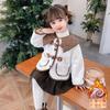 Abrigo de niña otoño e invierno chic ocho estaciones nuevo estilo occidental moda infantil top para niñas pequeñas suéter grueso de cachemira