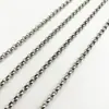 Venda Direta da Fábrica Corrente de Pérola Redonda de Aço Inoxidável 3mm Acessórios para Joias DIY Corrente de Colar Martelo O Cruzado Redondo Preço 1,0m
