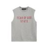 Niebla Multilínea Esenciales Hhh Marca de Moda Americana Estampado de Letras High Street Chaleco Holgado Camiseta sin Mangas para Hombre y Mujer