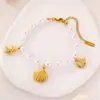 Bs0029 Transfronterizo Europeo y Americano Más Vendido Accesorios Marinos Estilo Playa Vacaciones Costas Pulsera Bohemia de Perlas para Mujer
