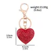 Nova Chaveiro Criativo Cravejado de Diamantes Chaveiro de Casal para Carro Amor Chaveiro Pingente de Metal Fofo Pequeno Presente Exquisito
