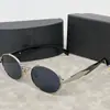 Nuevas Gafas de Sol Metálicas Ovaladas de Moda Coreana Estilo Old Money Personalidad para Mujer Gafas de Sol de Alta Gama para Exteriores para Posar