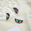 Nova meia borboleta Nail Art diamante super flash K9 strass colagem aurora flor de cerejeira rosa cristal unha ornamento