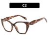 Marco de Gafas Cat's Eye Poligonal Plano 2023 Nuevo Anti-Luz Azul para Mujer Adelgazante Libro Rojo Celebridad de Internet con Miopía