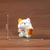 Paisagem em miniatura, figura de gato da sorte fofo, decoração DIY, pacote surpresa, acessório para pendurar, pequeno ornamento de mesa ou de carro