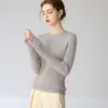 Suéter 100% Cachemir Estilo Nuevo Primera Línea Listo para Usar Tejido de Punto Trenzado Cuello Redondo Tejido Sin Costuras Versátil Diseño Hueco Adelgazante