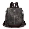 Moda Transfronteriza Europea y Americana Nueva Mochila Escolar Retro Gran Capacidad Multifuncional Mochila para Mujer de Moda Versátil Mochila de Viaje