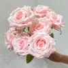 Rosa Diamante Simulada Única com Múltiplas Cabeças, Flores Artificiais para Fotografia e Adereços de Cenário, Flores Artificiais para Decoração de Casamento