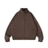 ROPUCHA Outono Básico Casual Solto Gola Alta Cardigan Moletom Jaqueta Esportiva Tendência Masculina FJ222