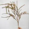 Estilo Wabi-sabi Serie de café color hierba Mille-feuille Plantas verdes artificiales Flores secas Hojas muertas Decoración del hogar envejecida Arreglo floral Materiales de arte floral