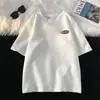 Camisa de manga corta oversize High Street gofrada casual de media manga liquidación retro americano verano pareja para elegir hombres