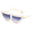 2023 Nuevas gafas de sol de ojo de gato Gafas de sol de comercio exterior para mujer Gafas de sol de diamantes Decoración de diamantes Moda europea y americana