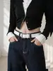 Cinto de metal unisex com fivela de metal prateada antiga vintage italiana plissado, cinto de cintura independente, estilo americano de alta qualidade, dropshipping