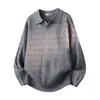Camisa polo, suéter de malha de manga comprida, gola polo masculina, decote em V gaivota, tricô trançado, estilo old money, atacado de fábrica transfronteiriço